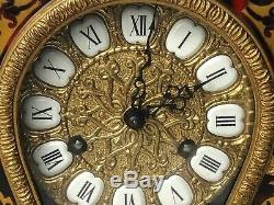 1 Large Antique Louis XVI French Style Gilt Ormolu Boulle Mantle Clock