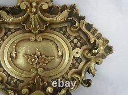 10 Antique French Furniture Bronze Gilt Mounts Medallion Decoration Louis XV