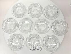 10 beautiful French antique cut crystal plates, possibly Saint Louis c1900