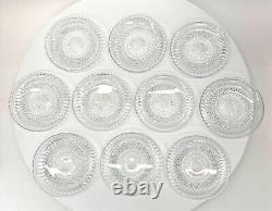 10 beautiful French antique cut crystal plates, possibly Saint Louis c1900