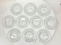 10 beautiful French antique cut crystal plates, possibly Saint Louis c1900