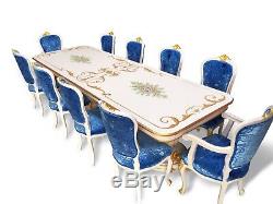10ft Opulent & magnificent Louis XVI style dining table set pro French polished