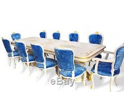 10ft Opulent & magnificent Louis XVI style dining table set pro French polished