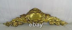 15.5 Antique French Gilded Bronze Furniture Pediment Decoration Louis XV