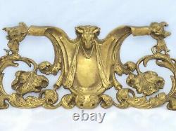 15 HUGE French Gilded Bronze RAM Louis XV Pediment Hardware Furniture Salvage