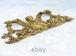 15 HUGE French Gilded Bronze RAM Louis XV Pediment Hardware Furniture Salvage
