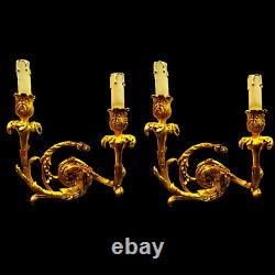 1556 Antique french bronze pair of sconces Louis XV style