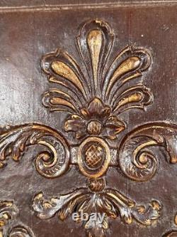 1700's Louis XIV Style French Antique Painted/Gilded Oak Wood Panel