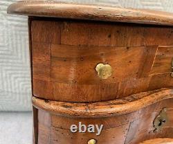 @1725 antique French Furniture Louis XIVJewelry Box commode chest wormy walnut