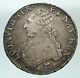 1787 L France King Louis Xvi Large Silver Antique Old French Ecu Coin I84862