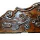 18 Th C Scroll Leaves Wood Carving Pediment Antique French Architectural Salvage