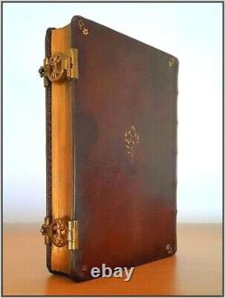 (1862) CLASPED Christian Wedding Book? ENGRAVED? Antique Fine Binding Bible