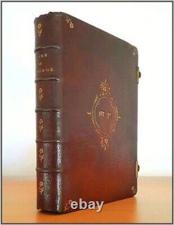 (1862) CLASPED Christian Wedding Book? ENGRAVED? Antique Fine Binding Bible