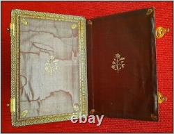 (1862) CLASPED Christian Wedding Book? ENGRAVED? Antique Fine Binding Bible