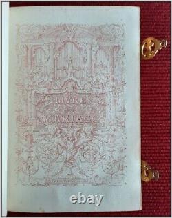 (1862) CLASPED Christian Wedding Book? ENGRAVED? Antique Fine Binding Bible