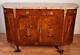 1880 Antique French Louis Xvi Walnut & Satinwood Marble Top Sideboard Buffet