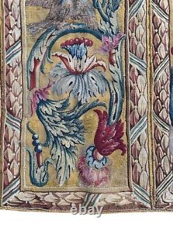 18cen Extraordinaire Antique French Tapestry Louis XVI Beauvais 89x88cm Silk 3x3