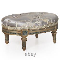 18th century French Louis XVI Painted Footstool