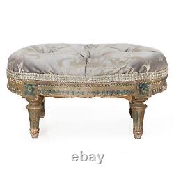 18th century French Louis XVI Painted Footstool