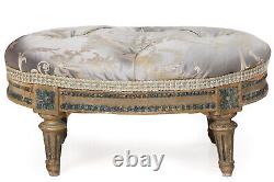 18th century French Louis XVI Painted Footstool