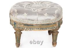 18th century French Louis XVI Painted Footstool