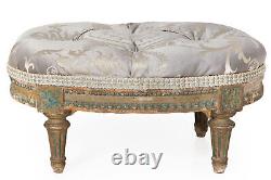 18th century French Louis XVI Painted Footstool