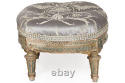 18th century French Louis XVI Painted Footstool