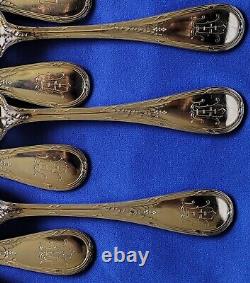 19 th C Antique French Sterling Silver 24 pieces Dinner Flatware Louis XVI Style