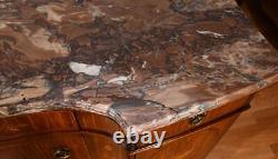 1900 Antique French Louis XVI Satinwood inlaid & Marble top Dresser / commode