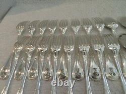 1900 French 950 silver 32p dessert luncheon cutlery set E Puiforcat Louis XVI st