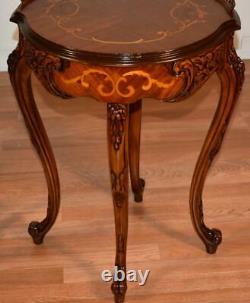 1910s Antique French Louis XV Walnut & Satinwood inlay Side tables / end tables