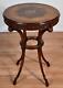 1920 Antique French Louis Xv Walnut & Satinwood Floral Inlay Side / End Table