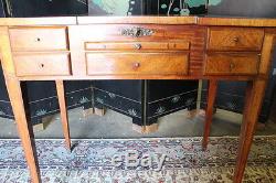 1920's French Louis XVI Dressing Table with Inlaid Top & Interior Compartments
