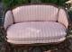 1920s French Louis Xv Carved Mahogany Small Love-seat Sofa, Spring Seat