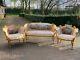 1950 French Louis Xvi Corbeille Sofa And Bergere Chairs Set