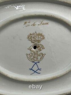 19th C. French Louis Philippe Sèvres Porcelain Blue Celeste Sauciere Sauce Boat
