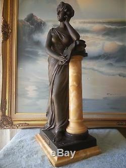19th Century Antique french bronze statue, sculpture by Henri Louis Levasseur