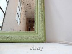 19th Century French Louis Philippe Green-Painted Wall Mirror