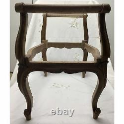 19th Century French Louis XV Carved Walnut Bench Stool