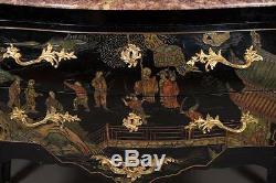 19th Century French Louis XV Style Gilt Bronze Mounted Chinoiserie Commode