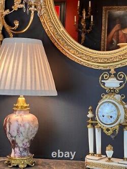 19th Century French Louis XVI Style White Marble and Gilt Mantel Portico Clock