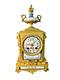 19th Century French Louis Xvi Table Clock In Ormolu Bronze With Sevres Porcelain