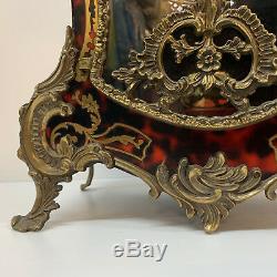 19th Century French Red Boulle Louis XV Style Clock Mantle Bracket Large inlaid