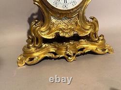 19th Ct Bronze French Louis XV Ormolu Table/Mantle Clock