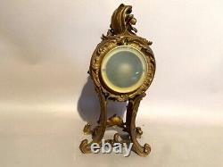 19th Ct French Louis XV Bronze Ormulu Table / Mantle Clock