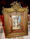 19th Superb French Painting Louise Xvi Dore Bronze Picture Frame Bow & Wreath