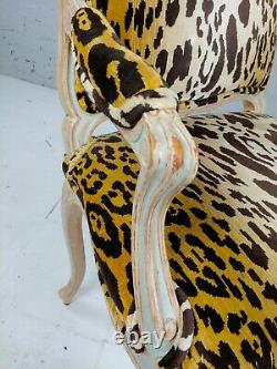 19th c. French Louis XV Armchair withBeautiful Leopard Print Upholstery