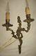 2 Vintage French Louis Xv Style Brass Wall Sconces Lights Wall Fixtures New Wire