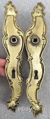 4 antique french door handles knobs sets Mid- 1900s bronze Louis XV style castle