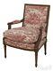 58867ec French Louis Xvi Style Toile Upholstered Open Armchair